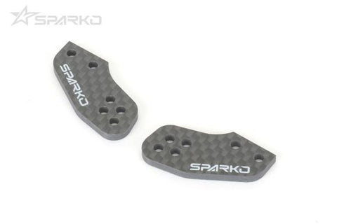 Sparko F8 Carbon Fiber Steering Knuckle Plate 4 holes 3.0mm (2) SPKF83016OP